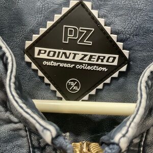 Point Zero Outerwear CollectionDenim Blue Faux Leather/ X-Large women’s A+
